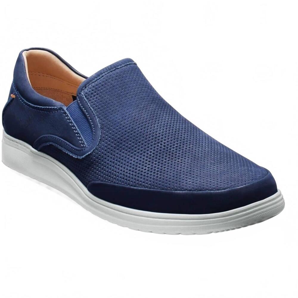 NEW SAMUEL HUBBARD men's olema slip-on shoes in navy nubuck